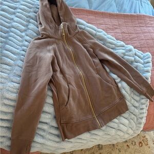Lululemon Scuba Hoodie Brown with gold details